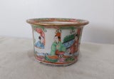 Rare Miniature Rose Medallion Cache Pot , 19th Century