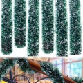 50 Feet Garland for Christmas Decorations,Green Snowy Garland,Artificial Ch