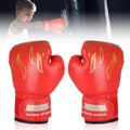 Teenager Boxing Gloves, PU Leather Sparring Grappling Punch Training Boxing