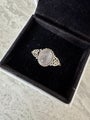 925 Sterling Silver rose quartz ring