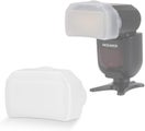 NEEWER Flash Diffuser for Square Head Speedlite Flash, Snap On PC White