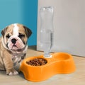 1 Pieces Plastic Cat Dog Food Water Bowl Set Double Pet Food Bowl Dog Dishe