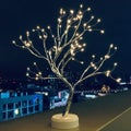36/108LED USB Pearl Decorative LED Shimmer Tree Desk Lamp Touch Switch Nigh