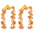 2/1 Pack Fall Maple Garland - 5.6ft/Strand Artificial Fall Garlands Leaves Decor