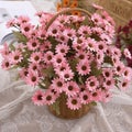 White Artificial Flowers for Outdoors 2pcs Little Simulation Bouquet Chamom
