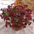 White Artificial Flowers for Outdoors 2pcs Little Simulation Bouquet Chamom