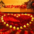 1000pcs Rose Petals for Romantic Night, Fake Red Silk Rose Petals with 24 L