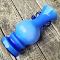 Vintage blue art glass vase
