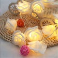20 LED Rose Flower String Lights for Wedding Christmas Party - White