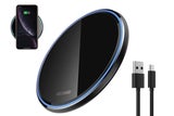 Fast Wireless Charger Pad with Mirror Surface for Phone-Black