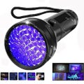 51 LED 395 nM UV Ultra Violet Flashlight Blacklight Torch Light Lamp Aluminum