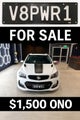 V8PWR1 personalised plate 1500 ono
