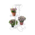 Levede Plant Stand Outdoor Indoor Metal Flower Pots Rack Corner Planter Shelf