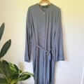 Ioanna Kourbela Basics Button Front Tie Waist Jumpsuit - Size L