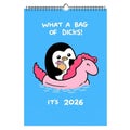 Wall Calendar 2026: Offensively Cute &amp; Unapologetically Fun! 12-Month Calendar