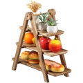 Cupcake Stand Non Deformable 3 Layer Wooden Tray Good Stability Shelf Multi