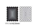 Round Heart Star Flower Square Irregular Figure Frame Layered Hollowed Metal