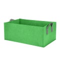 Breathable Raised Garden Planting Bed - Black Rectangle Heavy Fabric Raised G