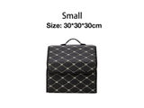 Folding Car Storage Box Large Capacity Auto Trunk Organizer Boxes Leather