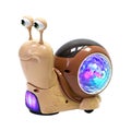 Baby Toddler Luminous Snail Toy, Electric Snail Toy Tummy Time Crawling Snail