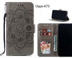 Oppo A73 case leather wallet case embossed pattern