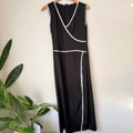 Brand Unknown Black with White Trim Dress - U/Arm 42cm