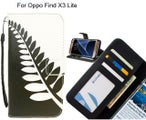 Oppo Find X3 Lite case 3 card leather wallet case printed ID