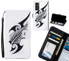 Samsung Galaxy A14 5G case 3 card leather wallet case printed ID