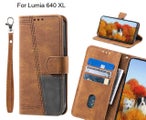 Lumia 640 XL Case Wallet Premium Denim Leather Cover