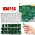 530PCS Green HNBR O-Rings Assortment Kit 18 Sizes for A/C Compressor