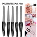 5PCS Double Sided Nail Files Stainless Steel Plastic Handle Metal File