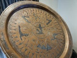 Egyptian Hieroglyphic Copper Antique Display plate - Handmade