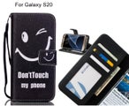 Galaxy S20 case 3 card leather wallet case printed ID
