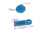 Farm Animal Livestock Supplies No.001-500 Sheep Ear Tag Laser Type Copper Head