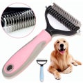 Dematting Comb Tool for Dogs Cats Pet Grooming Undercoat Rake with Dual Side