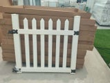 Premium PVC Picket Gate 1.2x1.2m | Alum Reinforced