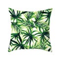 45 X 45Cm Stylish Green Leaves Cushion Cover