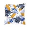 45 X 45Cm Stylish Green Leaves Cushion Cover