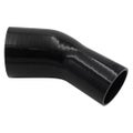 GASO 45 Degree Reducer Elbow 4" to 3" (102-76mm) Silicone Hose Black