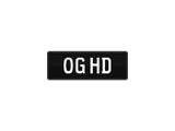 OG HD – Perfect Personalised Plate for a Harley Davidson