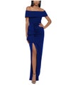 XSCAPE Womens Ruched Off-Shoulder Dress