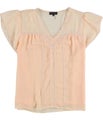 1.STATE Womens Lace Trim Pullover Blouse