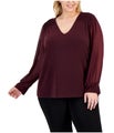 Calvin Klein Womens Chiffon Knit Blouse