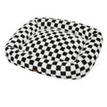 Pawz Dog Bed Calming Pet Checkered Plush Bed Soft Washable Bed Non-Slip S Size