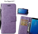 Oppo A17 Case Leather Wallet case embossed unicon pattern