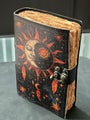 Leather Journal with a night sun/moon design