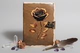 Leather Journal with a Rose design