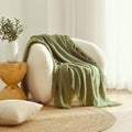 Cadence & Co. Amelie Super Soft Boucle Throw Leaf Green 180x200cm