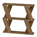 Levede Slim Side Table with Magazine Rack Two-Tier Storage Coffee Table Deep Oak