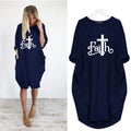 Cotton Shirt Dress Christmas Summer Dresses Womens Clothing Size 22